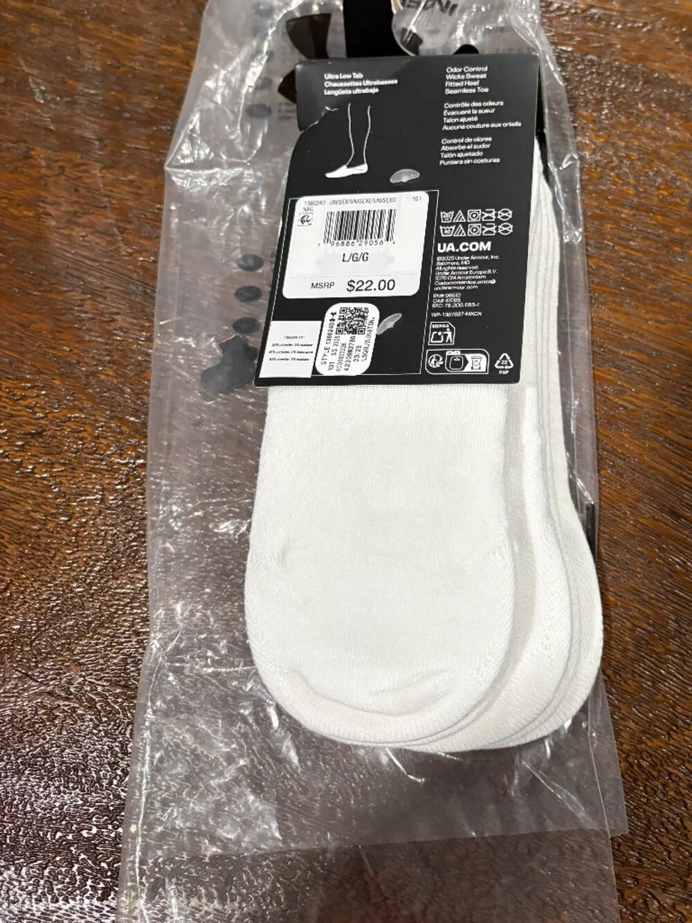 UA Essentials Under Armour Lightweight Ultra Low Tab Socks 6 pack X6 NEW 8.5-13